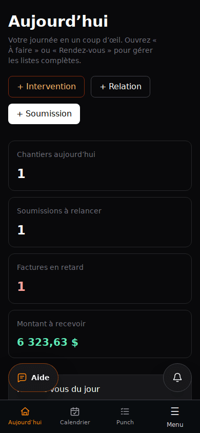 Application Boréal One sur téléphone